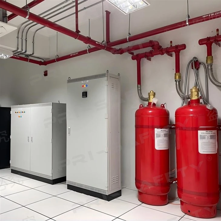 FM200 Fire System For Power Plant Control Room Substation HFC227EA Automatic Fire Suppression System Clean Agent FK5112 Novec 1230 System price